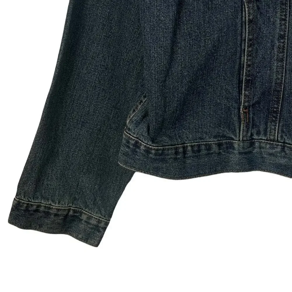 Disney Tinkerbell Jean Jacket Womens XXL Mickey Theme Park Movie Trivia - Picture 6 of 14